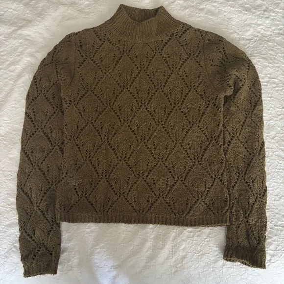 Olive Green Women's Sweater - Picture 6 of 8